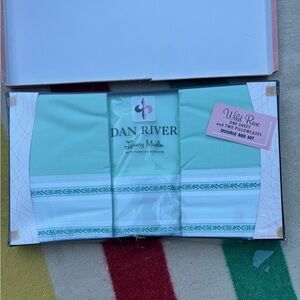 VINTAGE 1970’s DAN RIVER LUXURY MUSLIN DOUBLE BED SET BRAND NEW WILD ROSE PRINT
